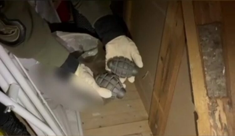 Uyuşturucu operasyonunda el bombası ve havan topu gövdeleri ele geçirildi