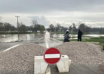 Edirne'de debisi artan Meriç ve Tunca nehirler için 'sarı alarm' verildi