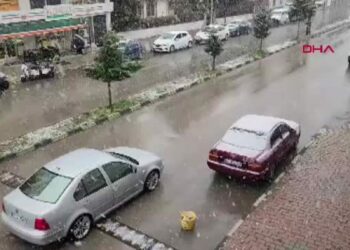 Çay'da kar etkisini gösterdi