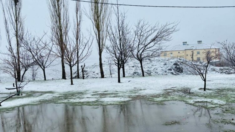 Siirt’in yüksek kesimlerinde kar yağışı