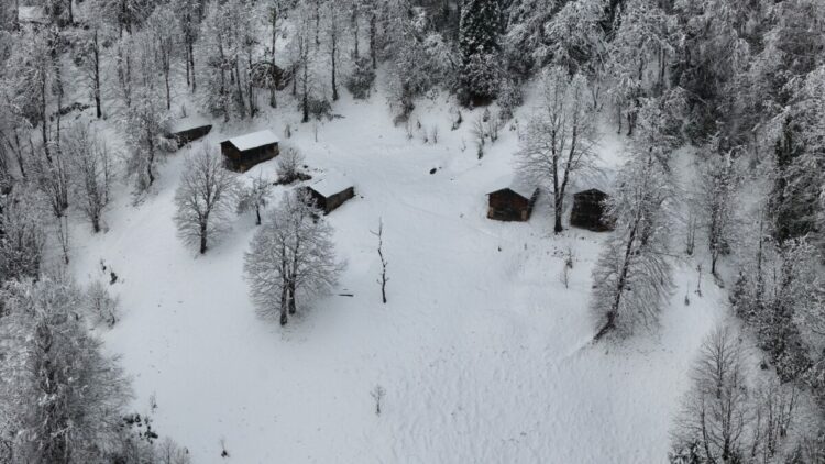 Ayder Yaylası'nda kar kalınlığı 20 santimetreye ulaştı