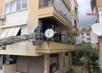 Apartman dairesinde yangın çıktı