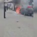 Ordu'da park halindeki otomobilde yangın