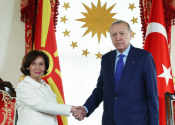Cumhurbaşkanı Erdoğan, Kuzey Makedonya Cumhurbaşkanı Davkova'yı kabul etti