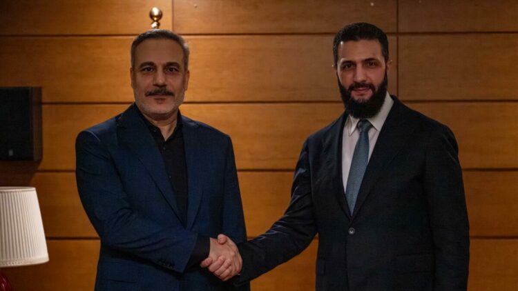 Suriye Cumhurbaşkanı Şara, Bakan Fidan'ı kabul etti