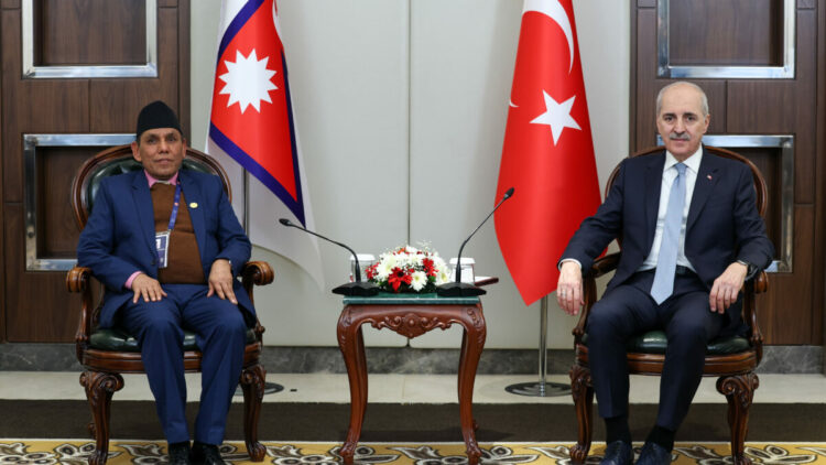TBMM Başkanı Numan Kurtulmuş, Nepal Ulusal Meclis Başkanı Dahal ile bir araya geldi