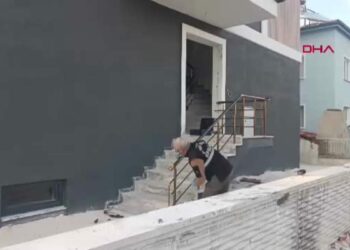 İnşaat halindeki dairenin kapısını kırdılar