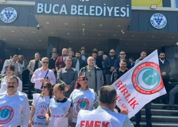 Buca Belediyesi'ndeki memurların eylemi 6'ncı gününde