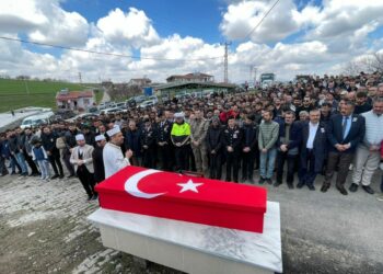 Rahatsızlanıp yaşamını yitiren jandarma, son yolculuğuna uğurlandı