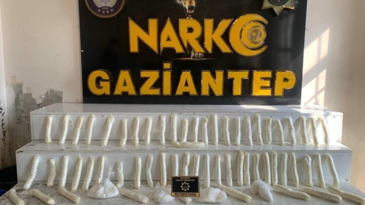 Gaziantep’te 10 kilo metamfetamin ele geçirildi
