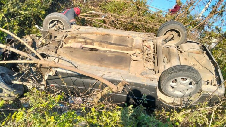 Ordu'da otomobil, şarampole devrildi; sürücü yaralı