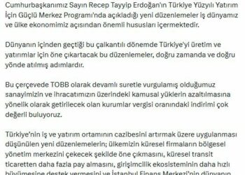 TOBB Başkanı Hisarcıklıoğlu: Yeni bir atılım süreci başlatabiliriz