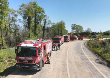 Beykoz'da orman yangını; zarar gören alan havadan görüntülendi