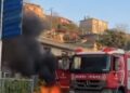 Beykoz’da seyir halindeki otomobil alev alev yandı