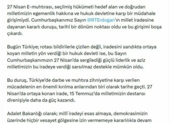 Bakan Gürlek'ten '27 Nisan e-muhtıra' mesajı