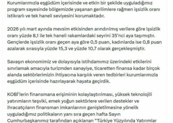 Cevdet Yılmaz: İşsizliği azaltmayı ve toplumsal refahı artırmayı amaçlıyoruz