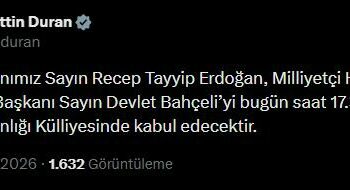 Cumhurbaşkanı Erdoğan, Bahçeli'yi kabul edecek