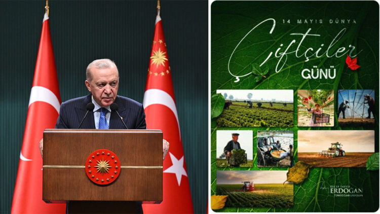 Cumhurbaşkanı Erdoğan, 14 Mayıs Dünya Çiftçiler Günü'nü tebrik etti
