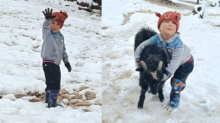 Doğu Akdeniz'de yaylalar, kar yağışıyla beyaza büründü