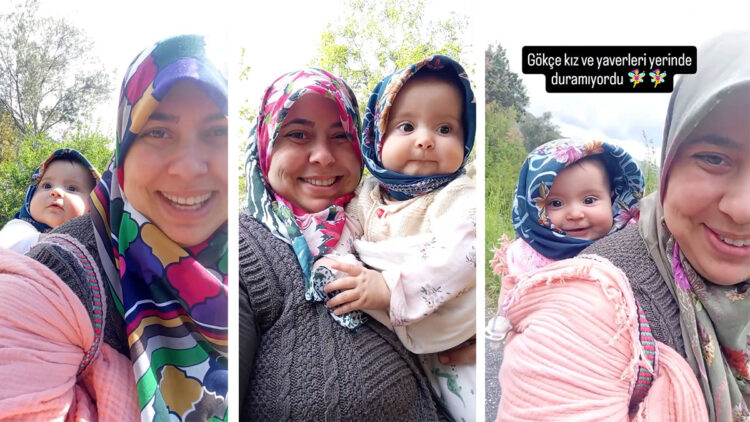 Annesi ile minik Gökçe'nin köy yaşamı, sanal medyada ilgi odağı oldu