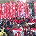 Kadıköy’de 1 Mayıs’ta katılımcılar Rıhtım Meydanı'na yürüdü. Fotoğraf: İstanbul, (DHA)