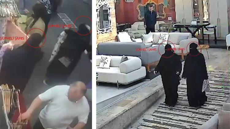 Tanınmamak için çarşaf giyip peçe takan yankesiciler, taksiyle kaçarken yakalandı