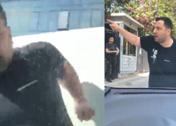 Üsküdar’da önünü kestiği aracın camını yumrukladı; 'Karakola gel' diye bağırdı