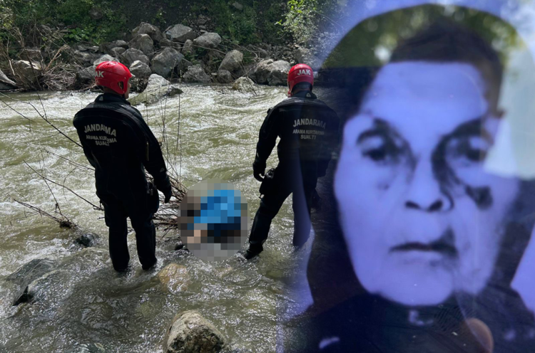 Irmakta cesedi bulunan kadın, çalıya takılıp düşmüş