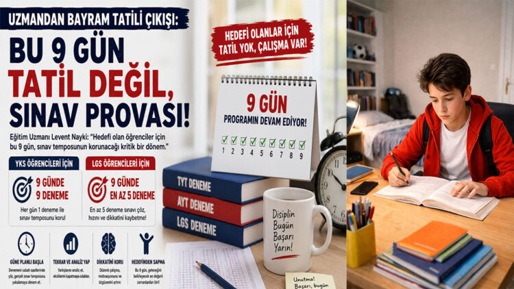 YKS öğrencilerine 9 günde 9 deneme, LGS öğrencilerine en az 5 deneme önerisi