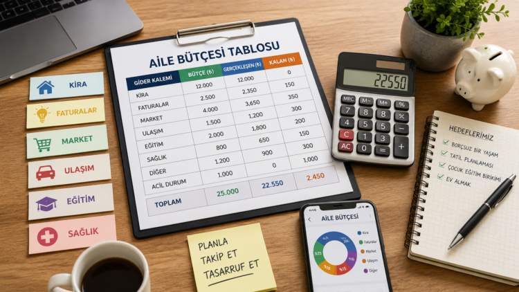 Aile bütçesi nasıl yönetilir? Ortak gider takibi için en etkili tablo sistemi