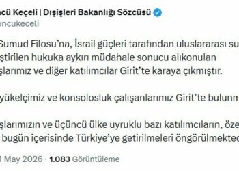 Dışişleri Bakanlığı: Sumud Filosu'nda alıkonulan vatandaşlarımız bugün yurda getirilecek