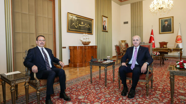 TBMM Başkanı Kurtulmuş, Sayıştay Başkanı Yener'i kabul etti