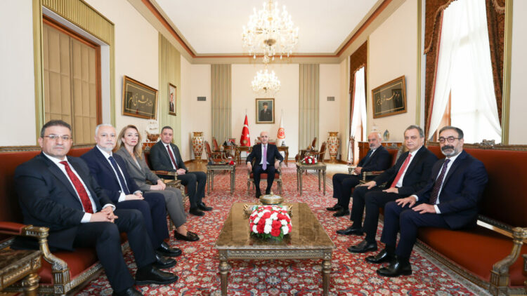 TBMM Başkanı Kurtulmuş, TBB Başkanı Sağkan ile görüştü