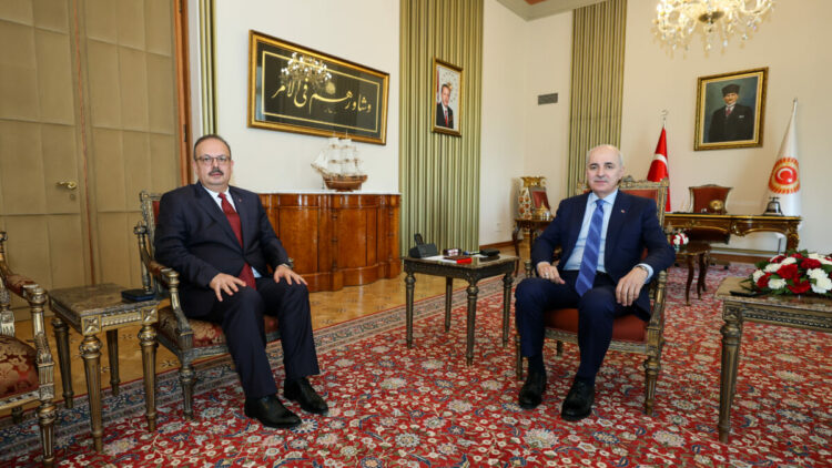 TBMM Başkanı Kurtulmuş, Ankara Valisi Canbolat'ı kabul etti