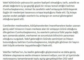İletişim Başkanı Duran'dan 'Vakıflar Haftası' paylaşımı