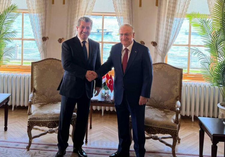 Milli Savunma Bakanı Güler, IKBY Başbakanı Barzani ile görüştü