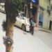 Bursa'da otomobil ile çarpışan motosiklet sürücüsü yaralandı; kaza kamerada