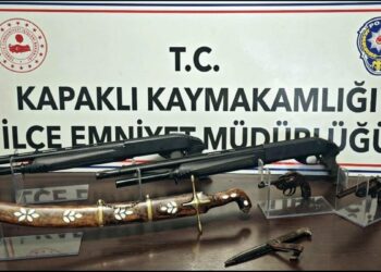 Evinde tarihi kılıç, kama ve tabanca bulunan şüpheli gözaltına alındı