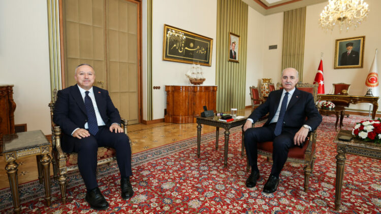 TBMM Başkanı Kurtulmuş, Emniyet Genel Müdürü Fidan'ı kabul etti