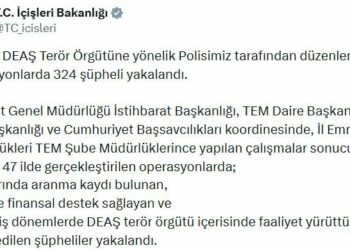 47 ilde DEAŞ operasyonları: 324 gözaltı