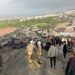 Hatay'da şantiyede yangın; konteynerler ile 8 araç zarar gördü