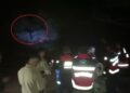 Çayda mahsur kaldı, 5 saat sonra kurtarıldı