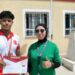 Türkiye şampiyonu, okulunda davul zurna ile karşılandı