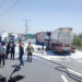 Esenyurt TEM Otoyolu'nda akaryakıt tankeriyle TIR çarpıştı- 1