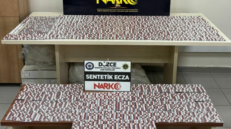 Düzce’de 1 milyon liralık sentetik hap ele geçirildi; 1 gözaltı