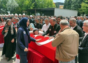 Tekirdağ'da şehit 2 polis memuru için tören