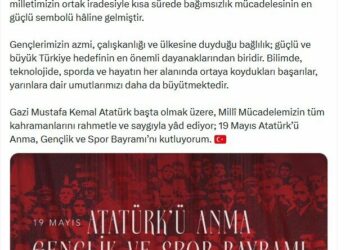 İletişim Başkanı Duran'dan 19 Mayıs mesajı