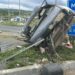 Hayvan yüklü kamyon, 2 otomobile çarptı; 2 yaralı
