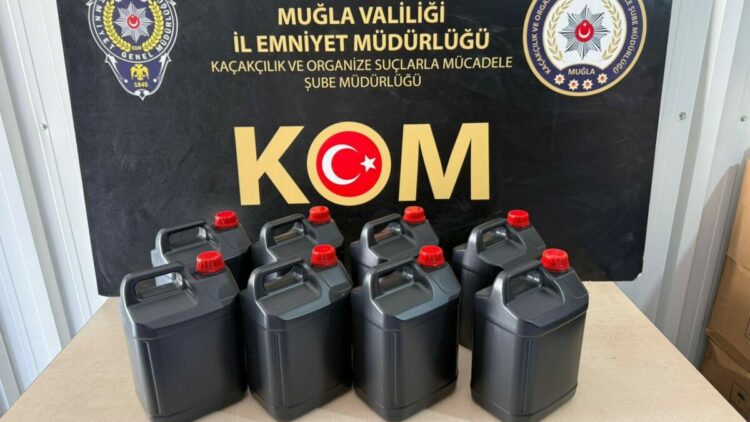 Muğla'da 475 litre etil alkol ele geçirildi