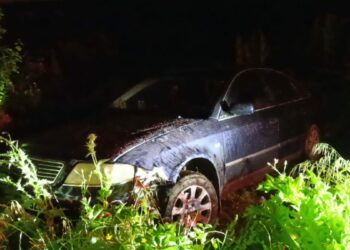 Tarlaya uçan otomobilini bırakıp kaçtı